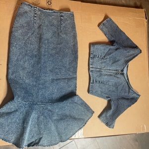 Jean two piece skirt